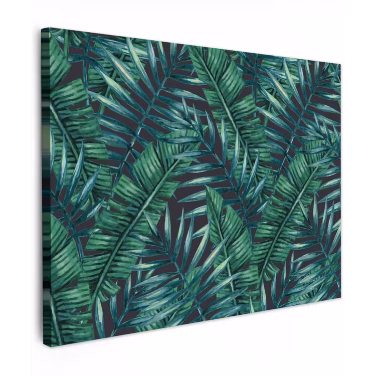 Jungle - Bladeren - Tropical Tuinposter op houten frame 2 cm dik klein -3d