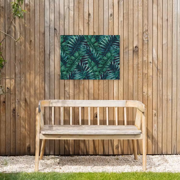 Jungle - Bladeren - Tropical Tuinposter op houten frame 2 cm dik klein -sfeer4