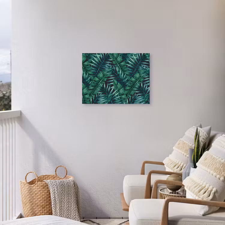 Jungle - Bladeren - Tropical Tuinposter op houten frame 2 cm dik klein -sfeer1