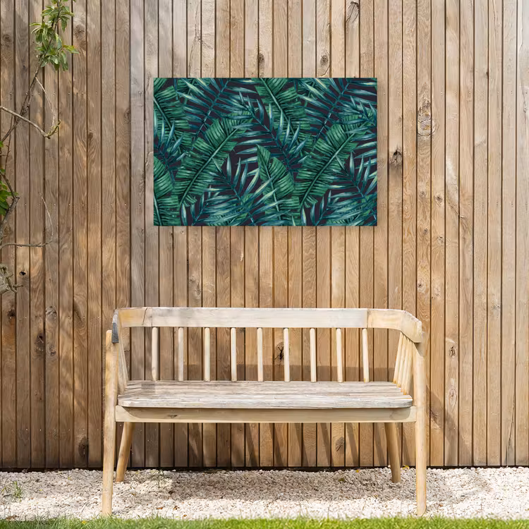 Jungle - Bladeren - Tropisch Tuinposter op houten frame 2 cm dik middel -sfeer4