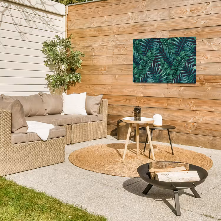Jungle - Bladeren - Tropisch Tuinposter op houten frame 2 cm dik middel -sfeer2