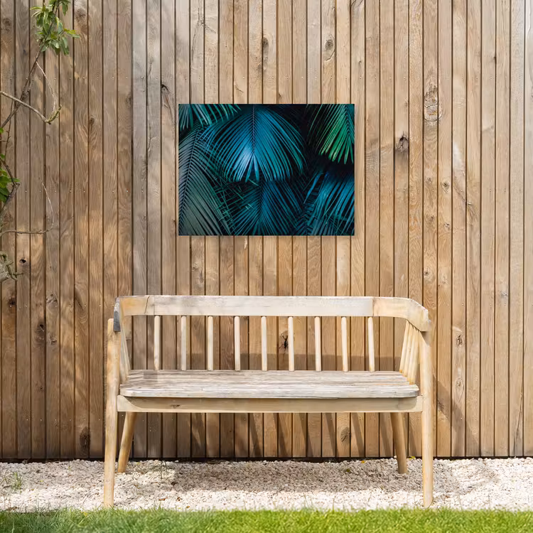 Inductie mat - Jungle - Inductie beschermer - Palmblad - Natuur Tuinposter op houten frame 2 cm dik klein -sfeer4