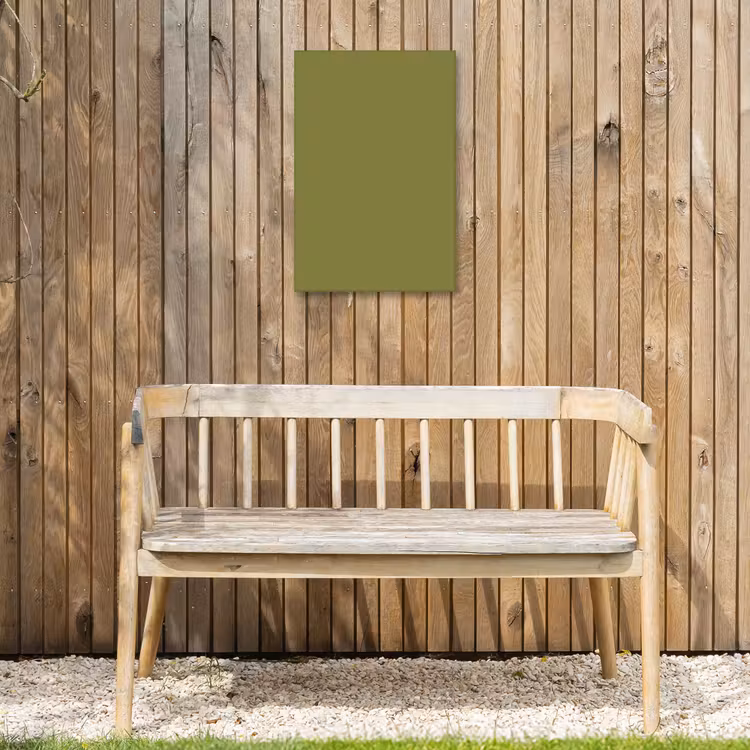 Juniper - Groen - Organisch Tuinposter op houten frame 2 cm dik klein 841 -sfeer4
