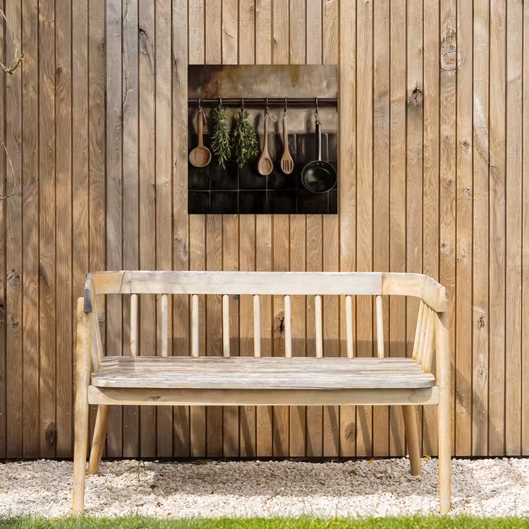 Keukengerei - Rustiek - Tegels - Kruiden Tuinposter op houten frame 2 cm dik klein -sfeer4