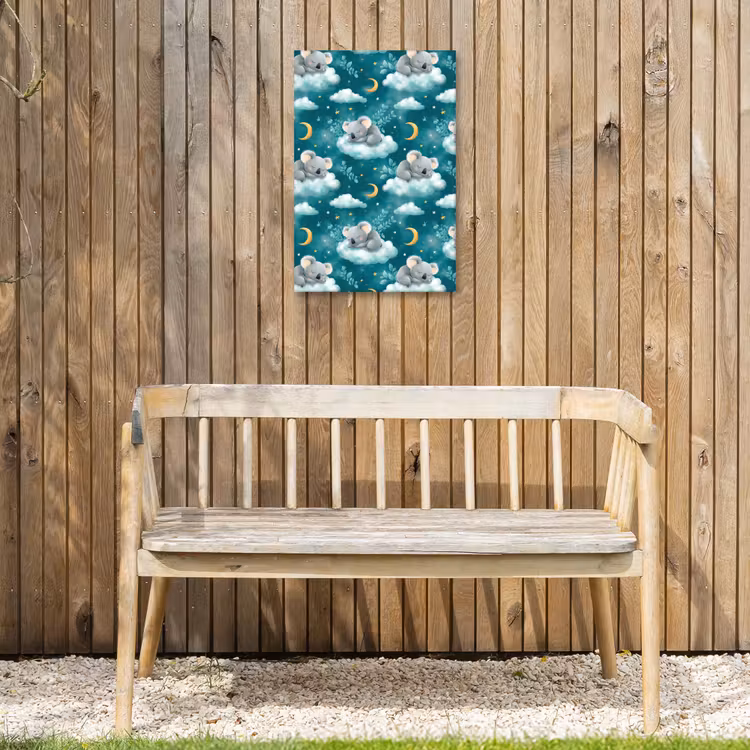Koala's - Betoverend - Blauw Tuinposter op houten frame 2 cm dik klein 841 -sfeer4