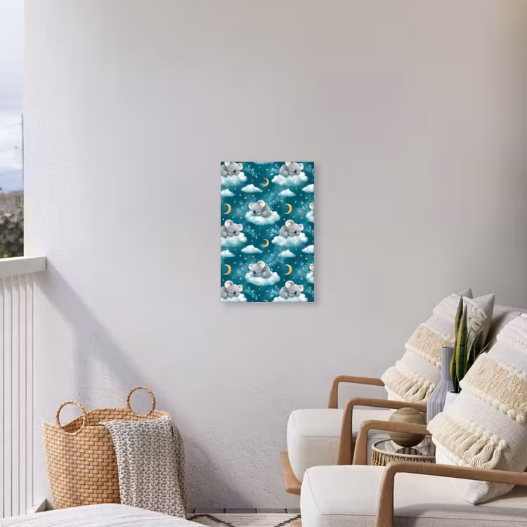 Koala's - Betoverend - Blauw Tuinposter op houten frame 2 cm dik klein 841 -sfeer1