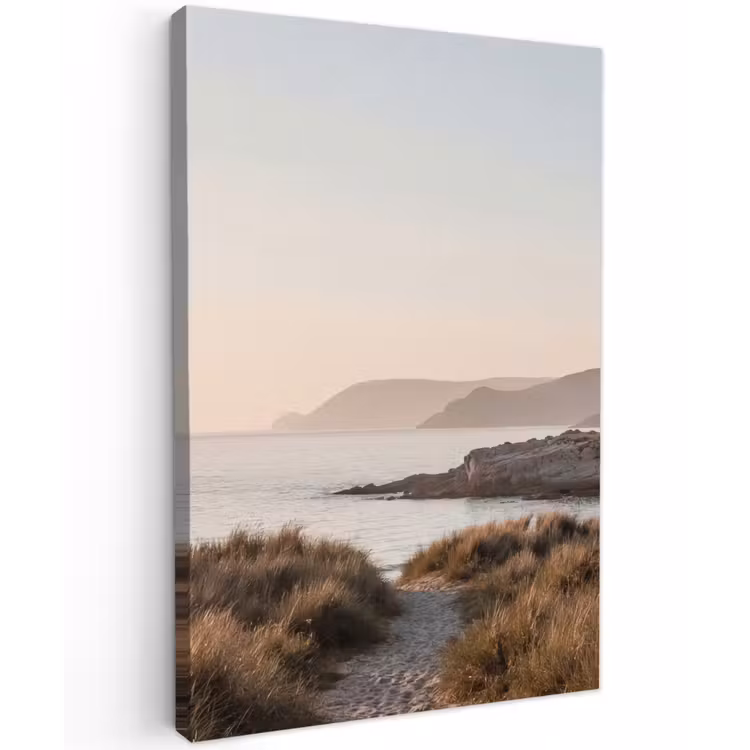 Landschap - Kust - Duinen Tuinposter op houten frame 2 cm dik klein -3d