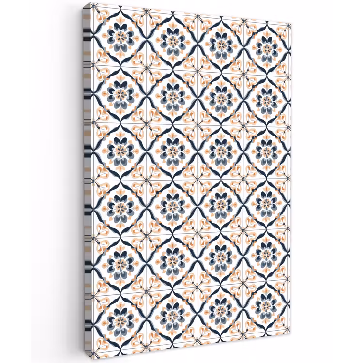 Bladvorm - Patroon - Kleurrijk Tuinposter op houten frame 2 cm dik klein 841 -3d