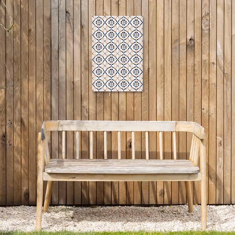 Bladvorm - Patroon - Kleurrijk Tuinposter op houten frame 2 cm dik klein 841 -sfeer4