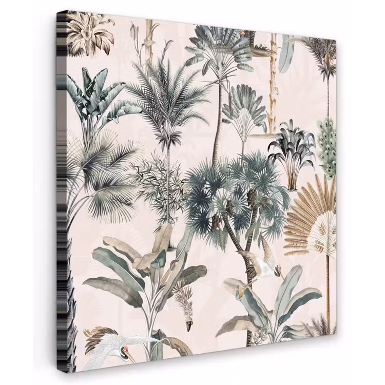 Bladeren - Monstera - Jungle - Tropical Tuinposter op houten frame 2 cm dik klein -3d