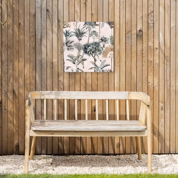 Bladeren - Monstera - Jungle - Tropical Tuinposter op houten frame 2 cm dik klein -sfeer4