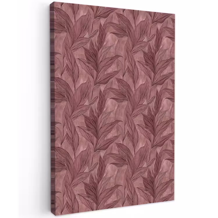 Bladeren - Patroon - Paars Tuinposter op houten frame 2 cm dik klein 841 -3d