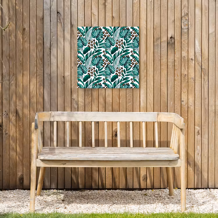 Bladeren - Tropisch - Jungle Tuinposter op houten frame 2 cm dik klein -sfeer4