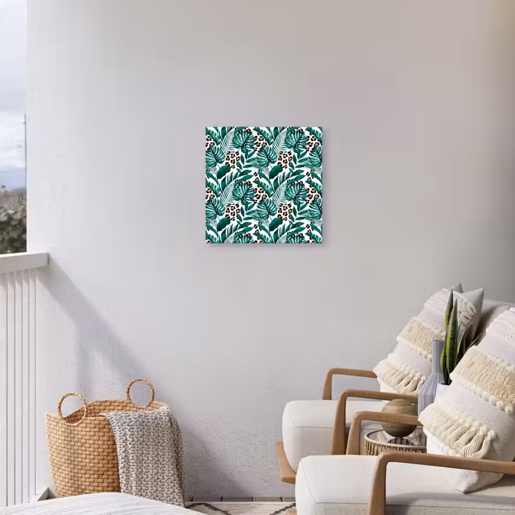 Bladeren - Tropisch - Jungle Tuinposter op houten frame 2 cm dik klein -sfeer1