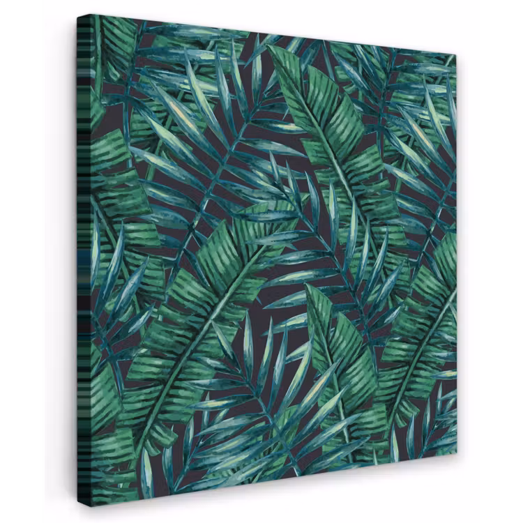 Bladeren - Tropisch - Jungle - Natuur Tuinposter op houten frame 2 cm dik klein -3d