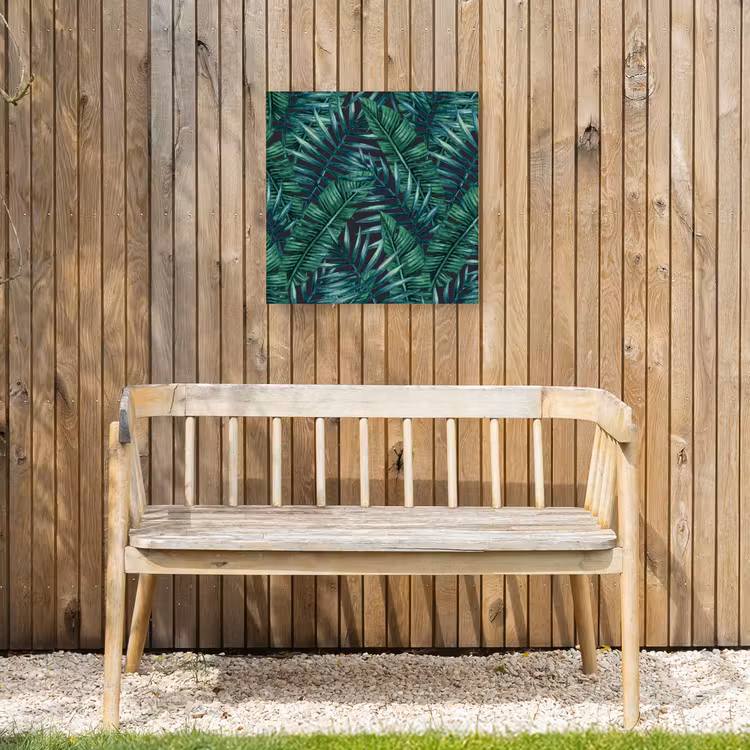 Bladeren - Tropisch - Jungle - Natuur Tuinposter op houten frame 2 cm dik klein -sfeer4