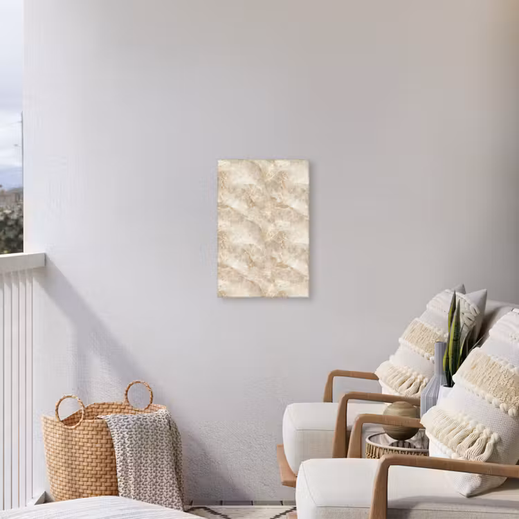 Lichtbeige - Onyx - Subtiel Tuinposter op houten frame 2 cm dik klein 841 -sfeer1