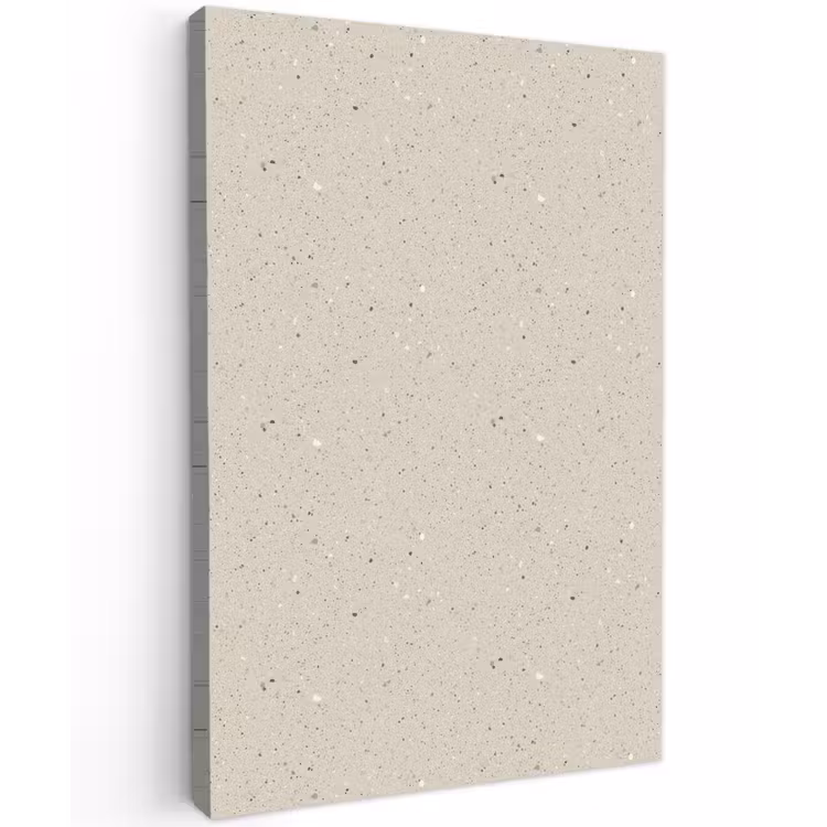 Lichtbeige - Terrazzo - Grijs Tuinposter op houten frame 2 cm dik klein 841 -3d