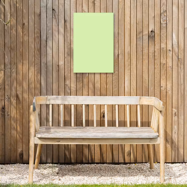 Light - Lime - Groen Tuinposter op houten frame 2 cm dik klein 841 -sfeer4