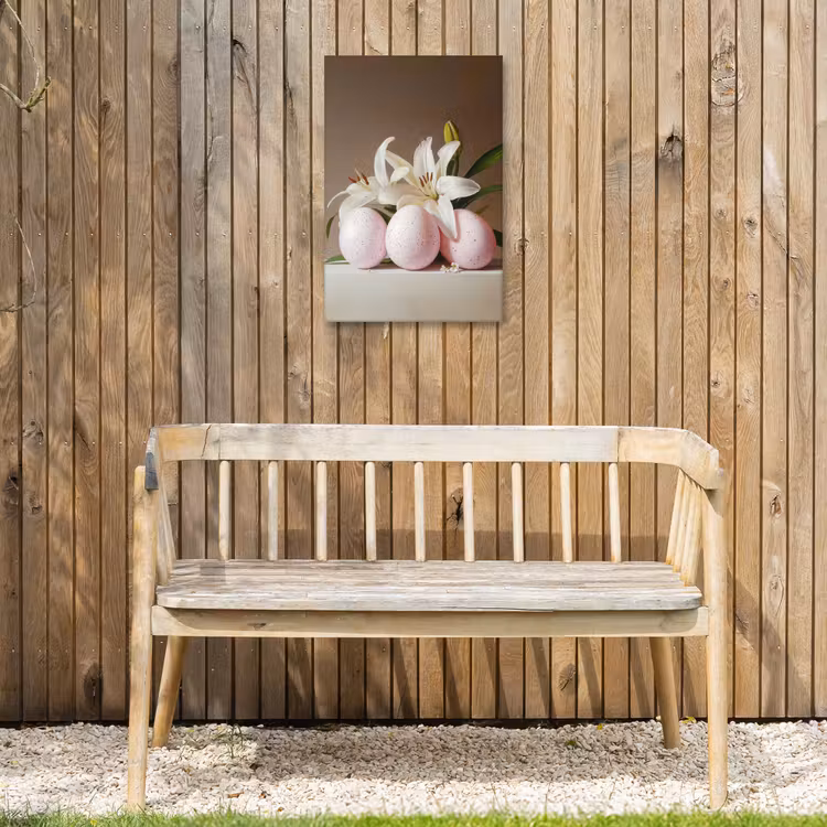 Lelies - Eieren - Pasen Tuinposter op houten frame 2 cm dik klein -sfeer4