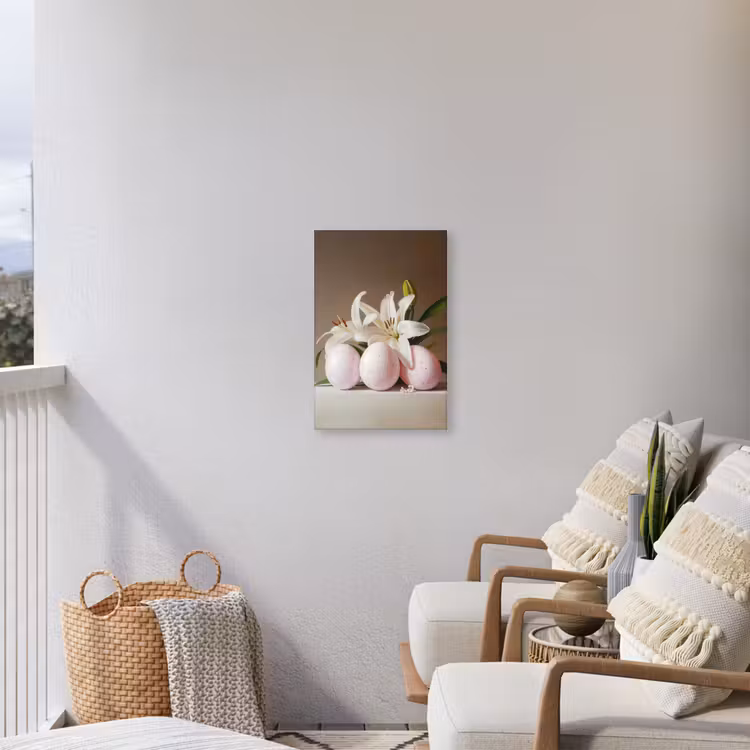 Lelies - Eieren - Pasen Tuinposter op houten frame 2 cm dik klein -sfeer1