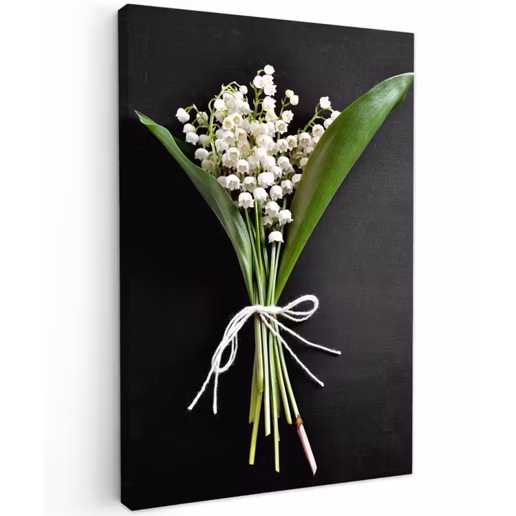 Lelietjes van dalen - Bloemen - Stilleven - Flora Tuinposter op houten frame 2 cm dik klein -3d