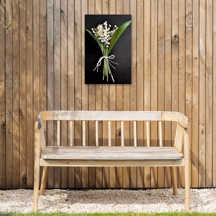 Lelietjes van dalen - Bloemen - Stilleven - Flora Tuinposter op houten frame 2 cm dik klein -sfeer4