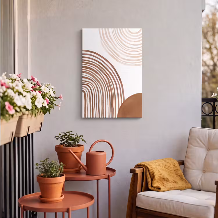 Outdoor Canvas Print - Lines - Minimalist - Art - Lijnen - Minimalistisch - Kunst Tuinposter op houten frame 2 cm dik klein