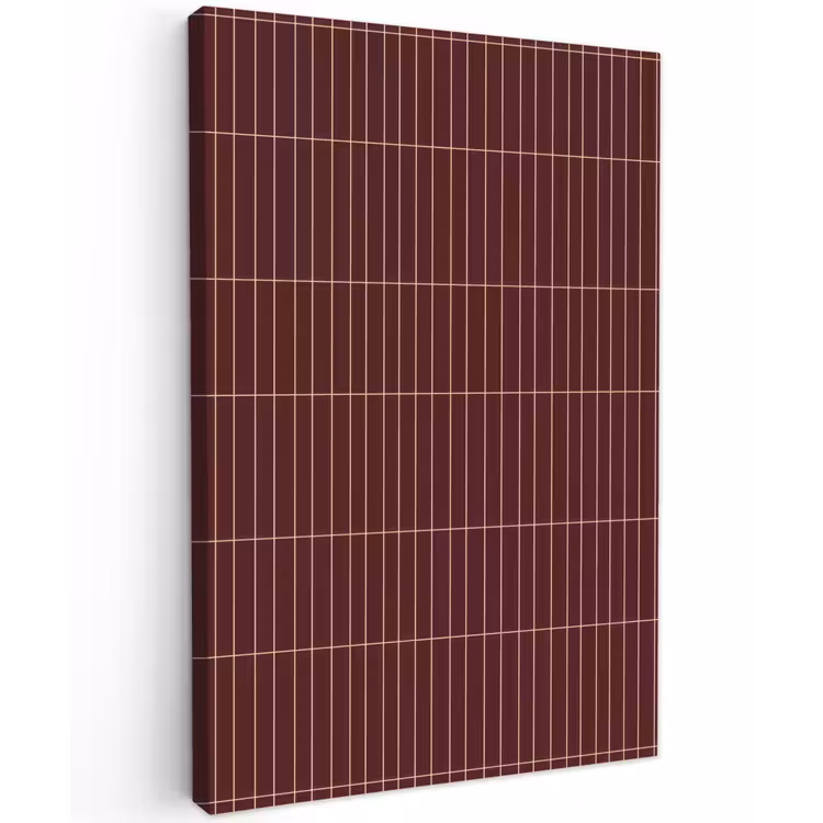Lijnen - Patroon - Bordeaux Tuinposter op houten frame 2 cm dik klein 841 -3d