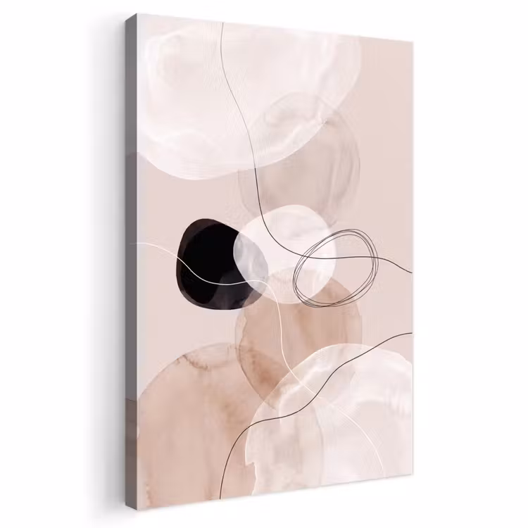 Outdoor Canvas Print - Lines - Wavy - Art - Lijnen - Golvend - Kunst Tuinposter op houten frame 2 cm dik klein