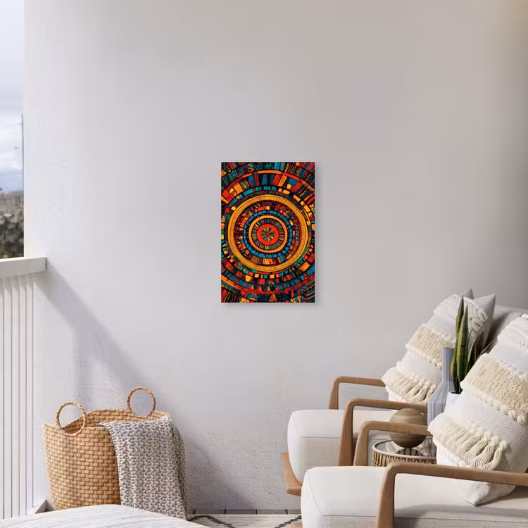 Mandala - Cirkels - Patronen Tuinposter op houten frame 2 cm dik klein -sfeer1