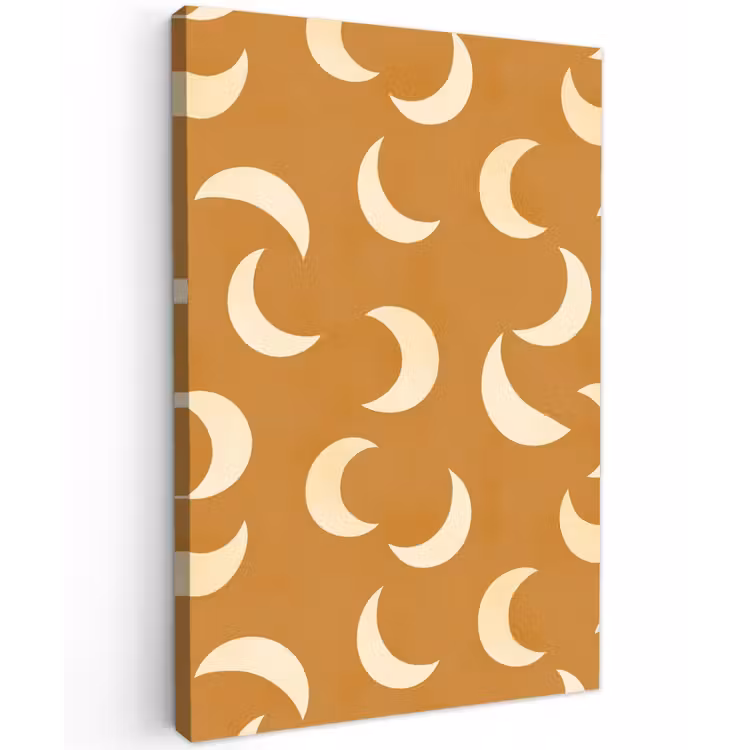 Manen - Patroon - Oker Tuinposter op houten frame 2 cm dik klein 841 -3d