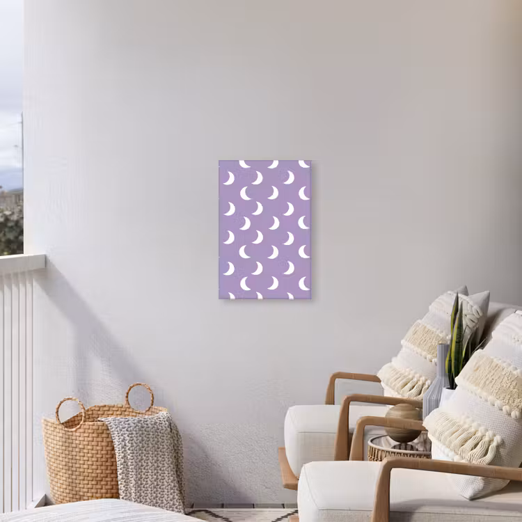 Manen - Patroon - Paars Tuinposter op houten frame 2 cm dik klein 841 -sfeer1