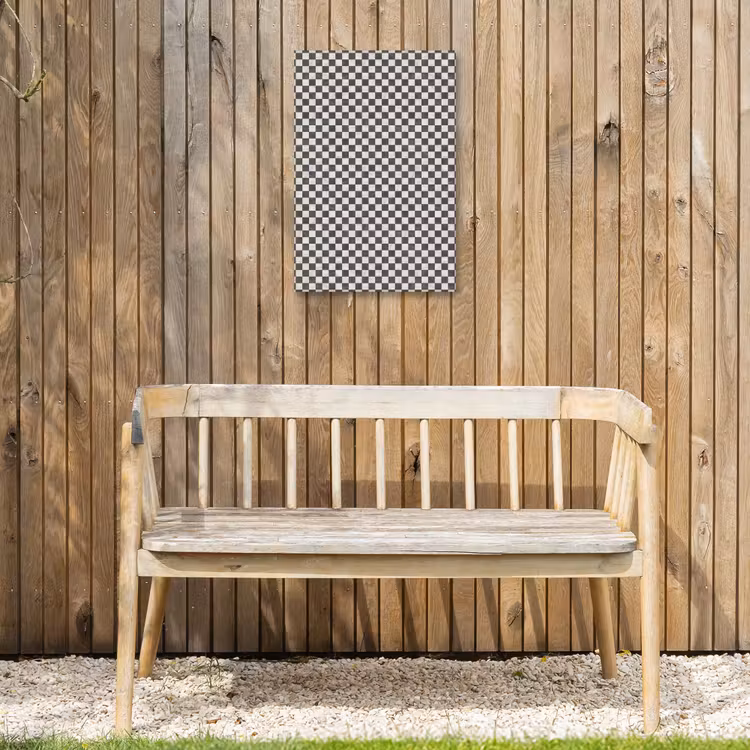Marmer - Patroon - Grijs Tuinposter op houten frame 2 cm dik klein 841 -sfeer4