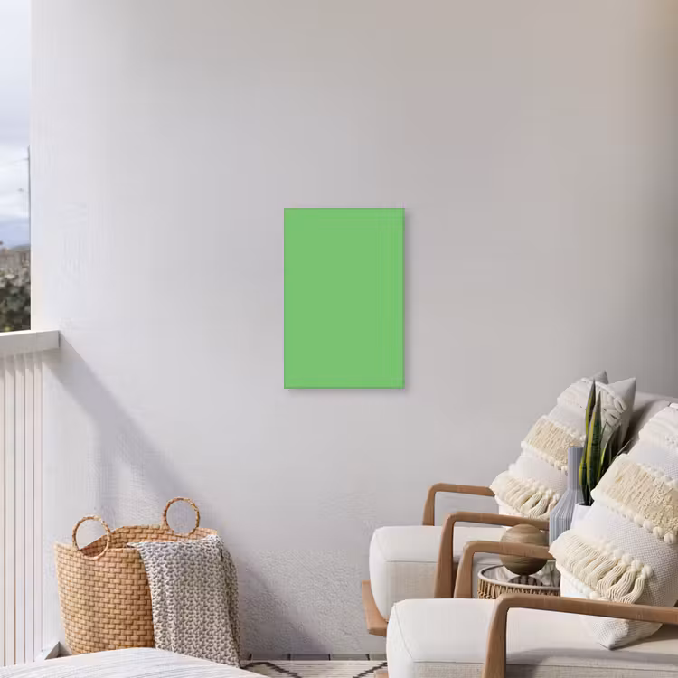 Meadow - Green - Groen Tuinposter op houten frame 2 cm dik klein 841 -sfeer1
