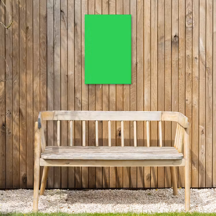 Mint - Green - Groen Tuinposter op houten frame 2 cm dik klein 841 -sfeer4