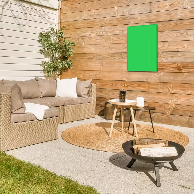 Mint - Green - Groen Tuinposter op houten frame 2 cm dik klein 841 -sfeer2