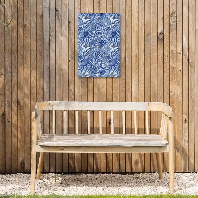 Modern - Abstract - Blauw Tuinposter op houten frame 2 cm dik klein 841 -sfeer4