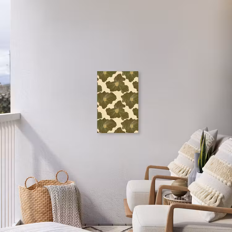 Modern - Abstract - Groen Tuinposter op houten frame 2 cm dik klein 841 -sfeer1