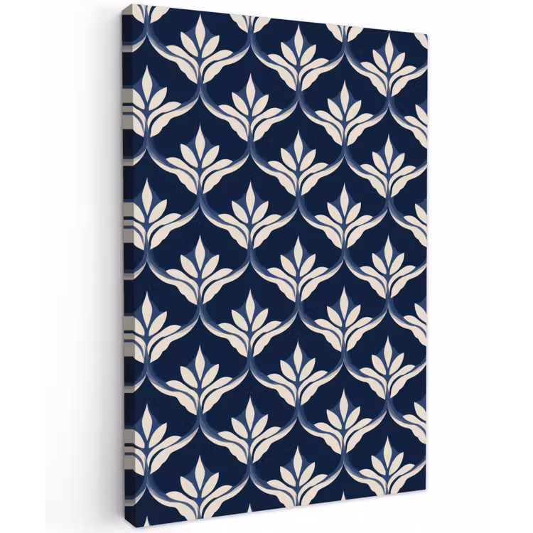 Modern - Ontwerp - Blauw Tuinposter op houten frame 2 cm dik klein 841 -3d