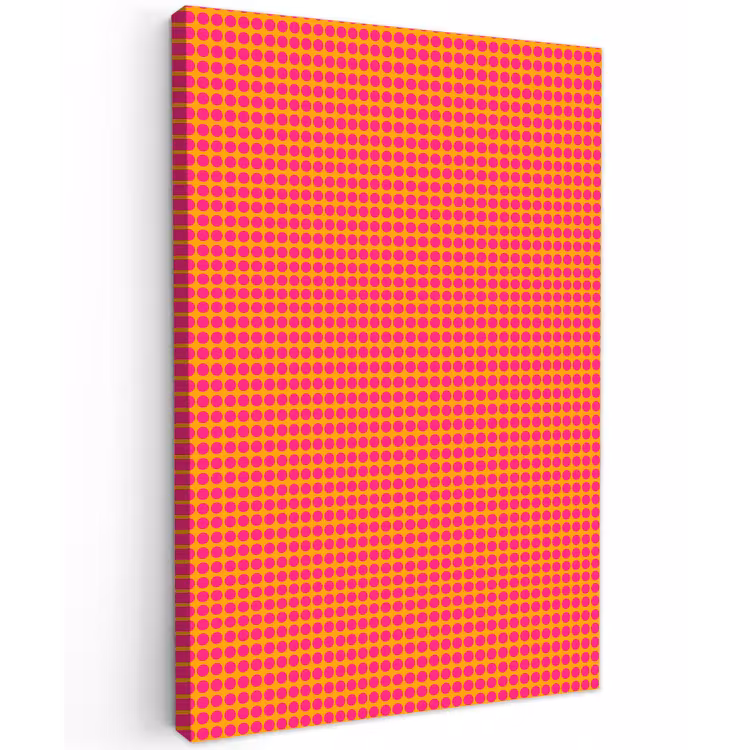 Modern - Stippen - Oranje Tuinposter op houten frame 2 cm dik klein 841 -3d