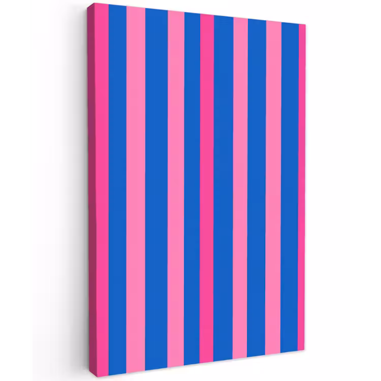 Modern - Optisch - Roze Tuinposter op houten frame 2 cm dik klein 841 -3d