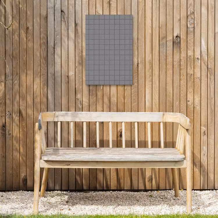 Modern - Patroon - Grijs Tuinposter op houten frame 2 cm dik klein 841 -sfeer4