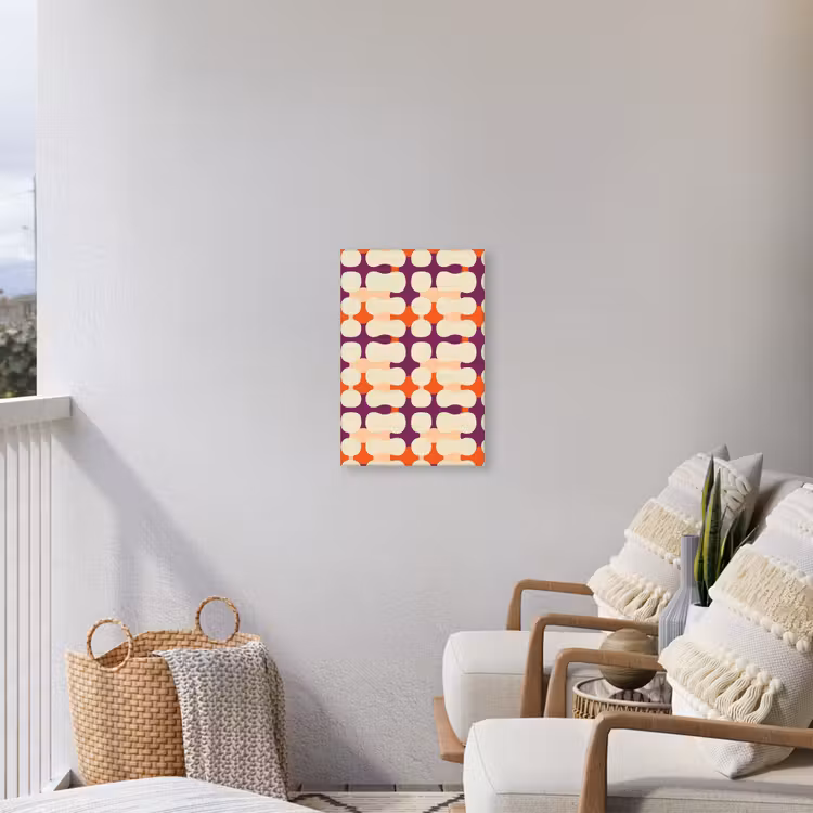 Modern - Patroon - Kleurrijk Tuinposter op houten frame 2 cm dik klein 841 -sfeer1