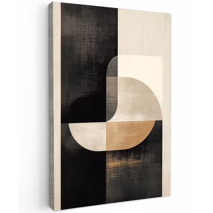 Modern - Vierkant - Vormen Tuinposter op houten frame 2 cm dik klein -3d