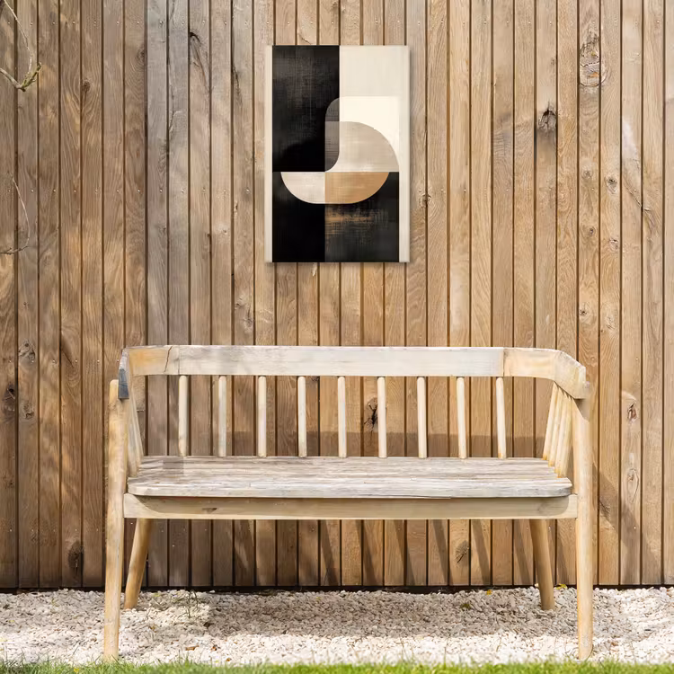 Modern - Vierkant - Vormen Tuinposter op houten frame 2 cm dik klein -sfeer4