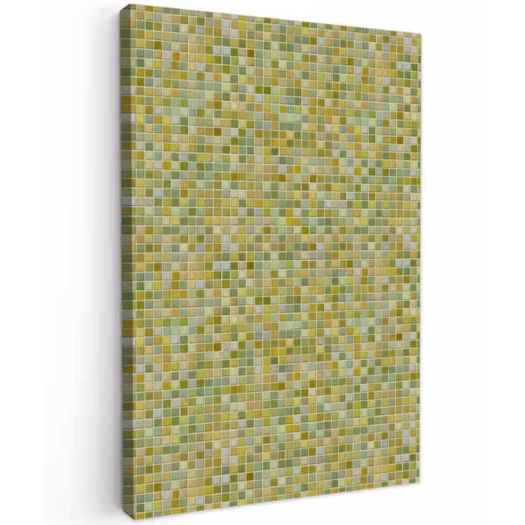 Mozaïek - Patroon - Groen Tuinposter op houten frame 2 cm dik klein 841 -3d
