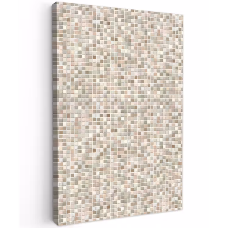 Mozaïek - Patroon- Taupe Tuinposter op houten frame 2 cm dik klein 841 -3d