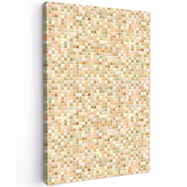 Mozaïek - Patroon - Terracotta Tuinposter op houten frame 2 cm dik klein 841 -3d