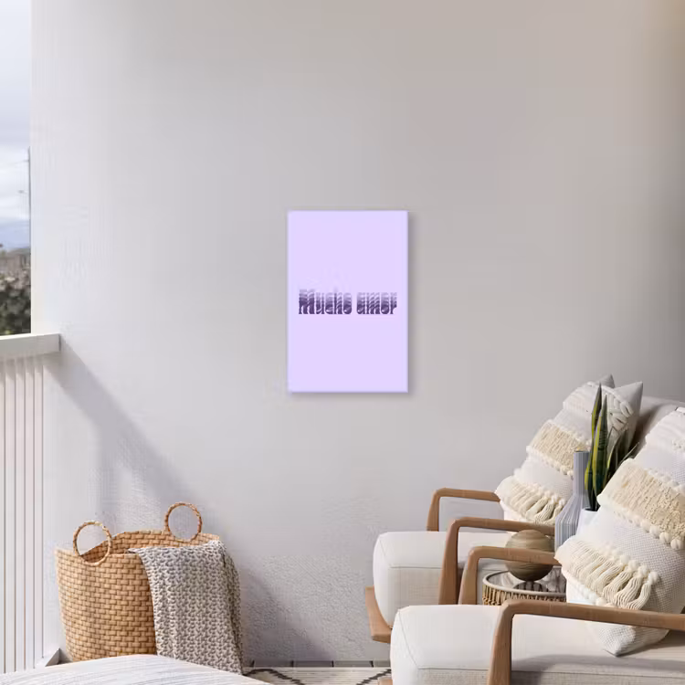 Mucho amor - Paars - Gelaagde letters Tuinposter op houten frame 2 cm dik klein -sfeer1